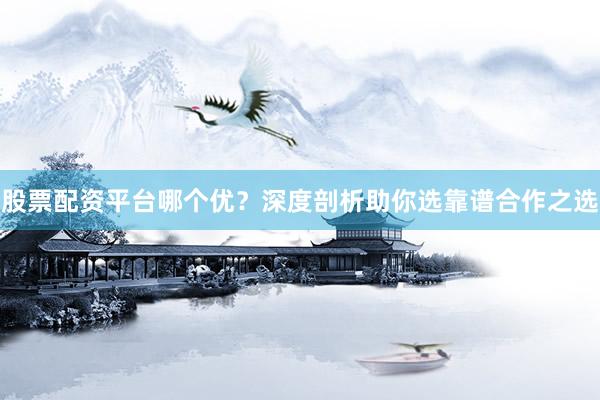 股票配资平台哪个优？深度剖析助你选靠谱合作之选